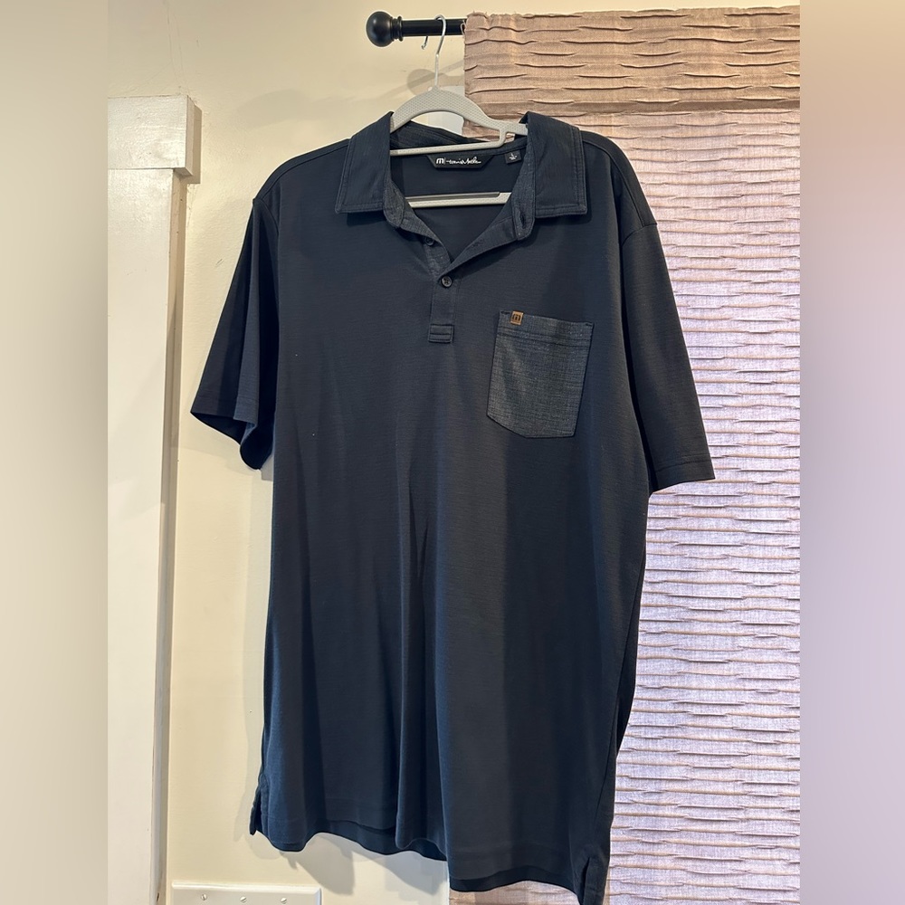 Travis Mathew L Black polo w/pocket